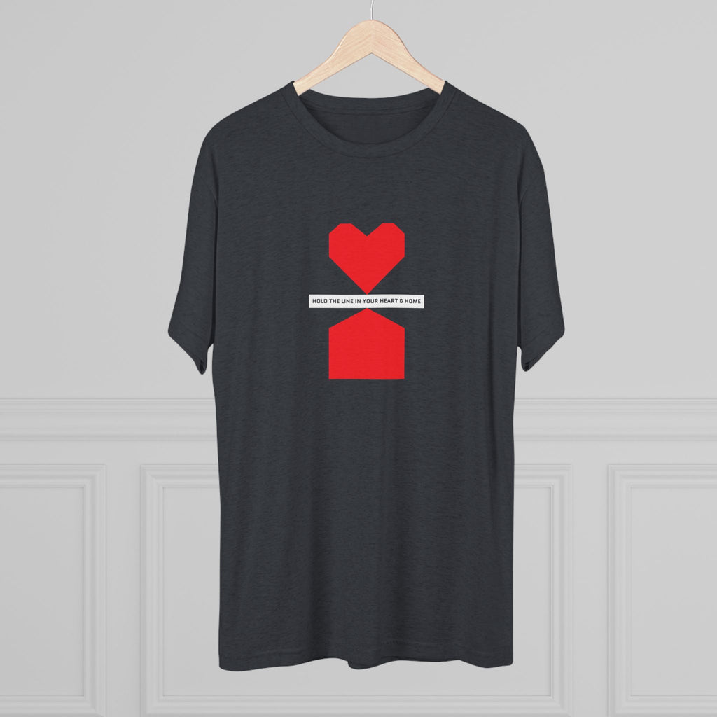 Hold the line in heart and home— Minimalist Red Heart & House Graphic T-Shirt