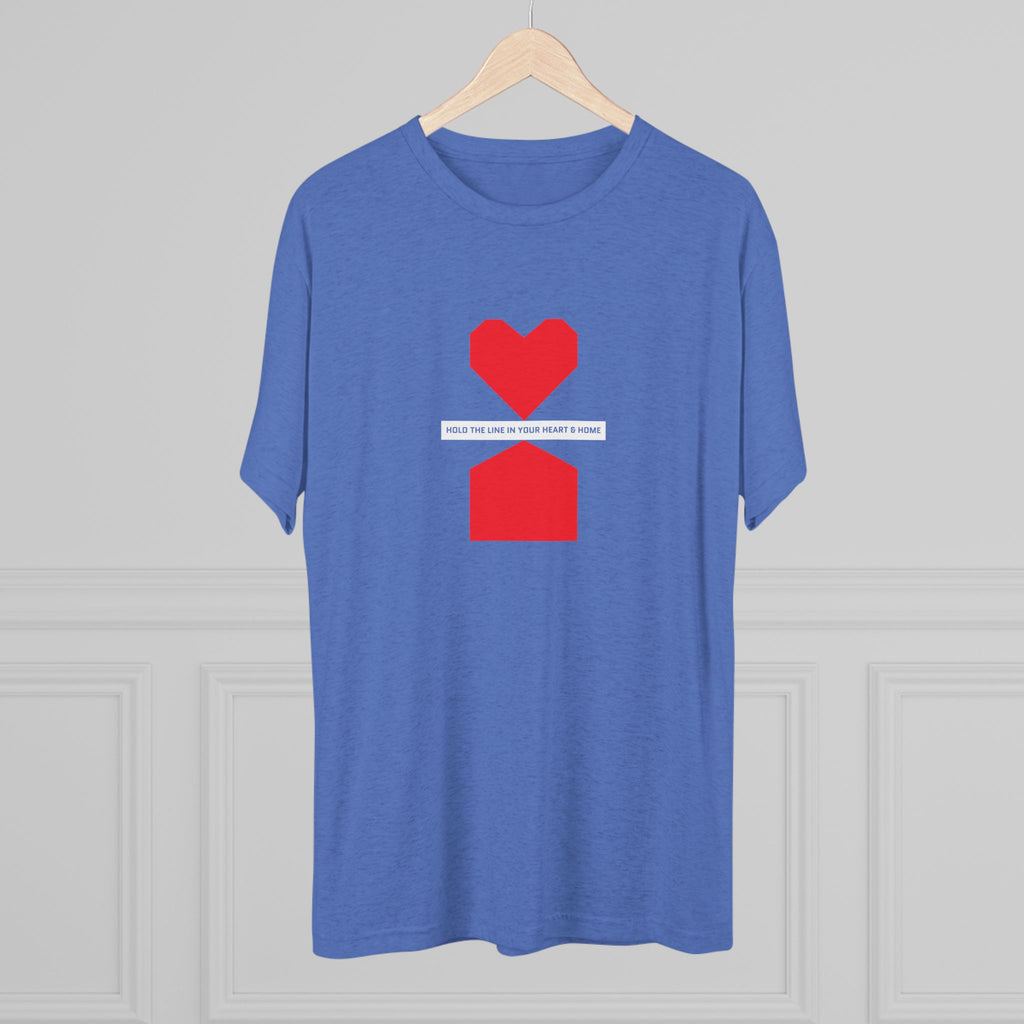 Hold the line in heart and home— Minimalist Red Heart & House Graphic T-Shirt